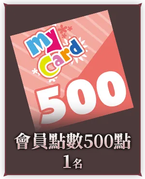 會員點數500點