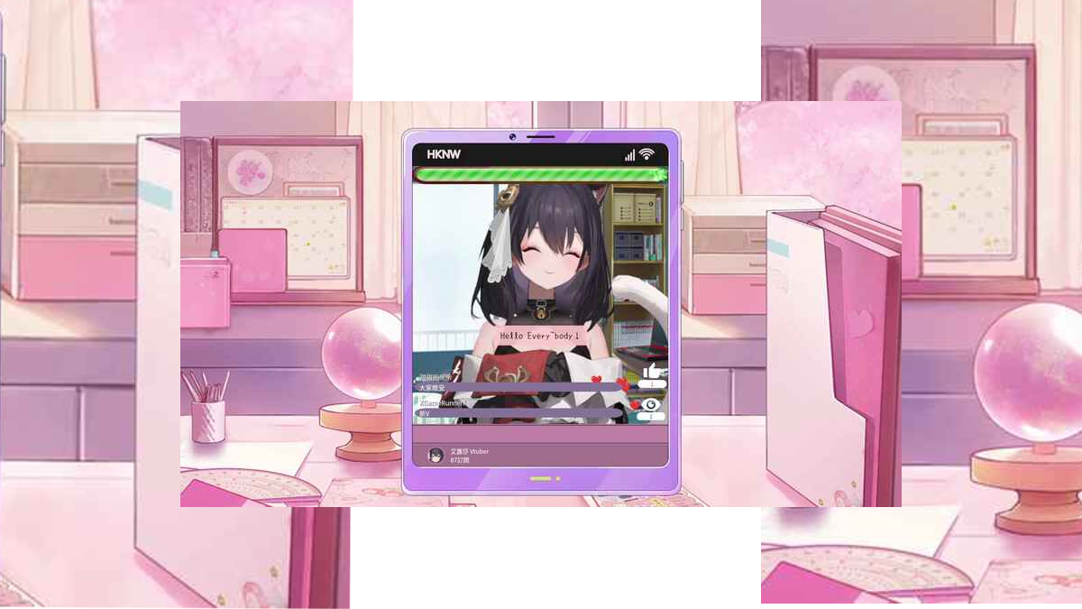 《成為Vtuber再談戀愛吧》公開頁面，一款能扮演Vtuber的戀愛遊戲