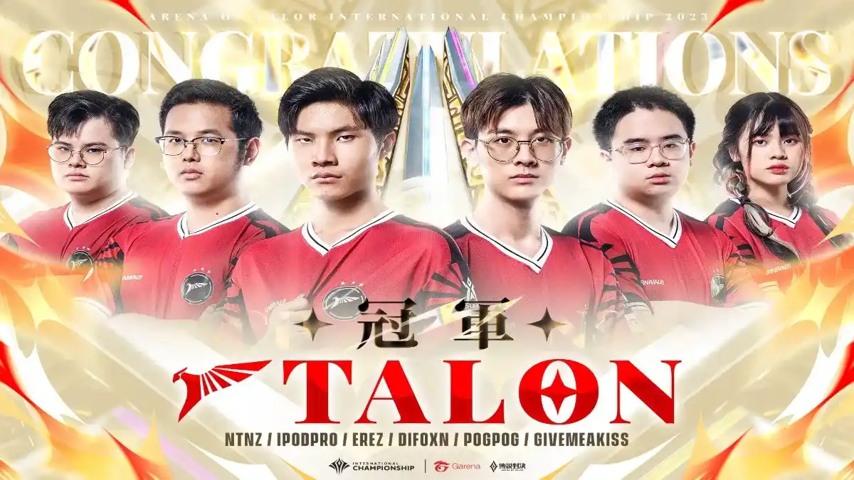 二度稱霸國際賽事 泰國勁旅 Talon 勇奪AIC 2023 冠軍