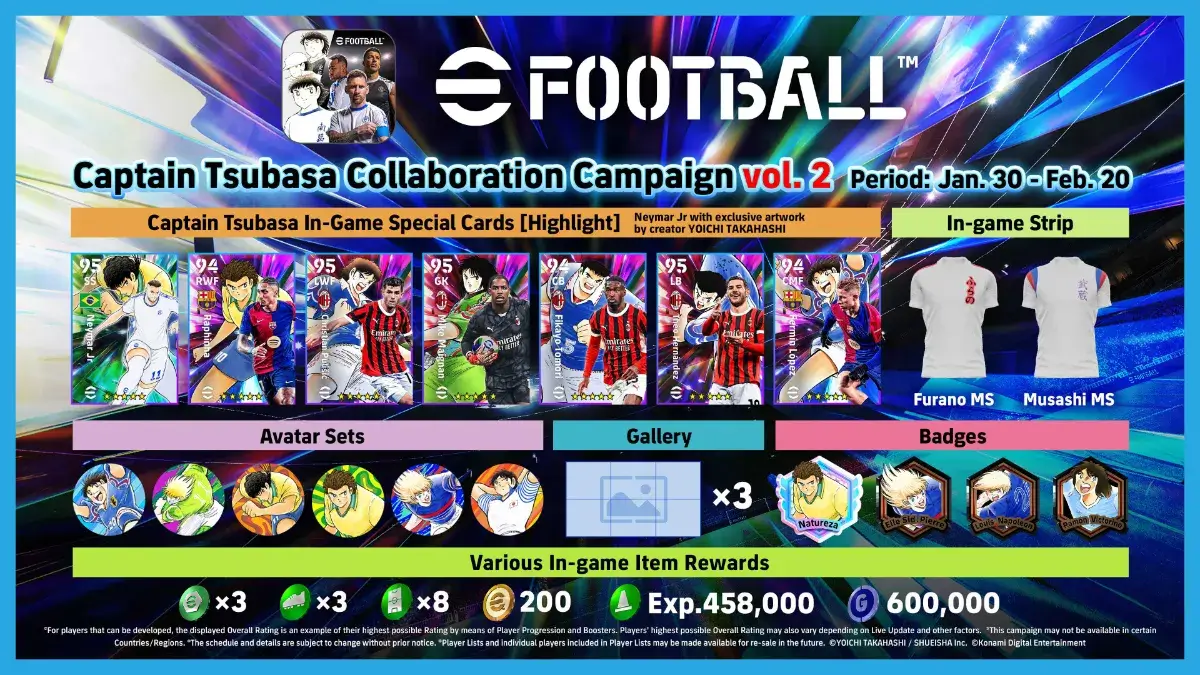 eFootball™ x 「足球小將翼」第２彈今天開球