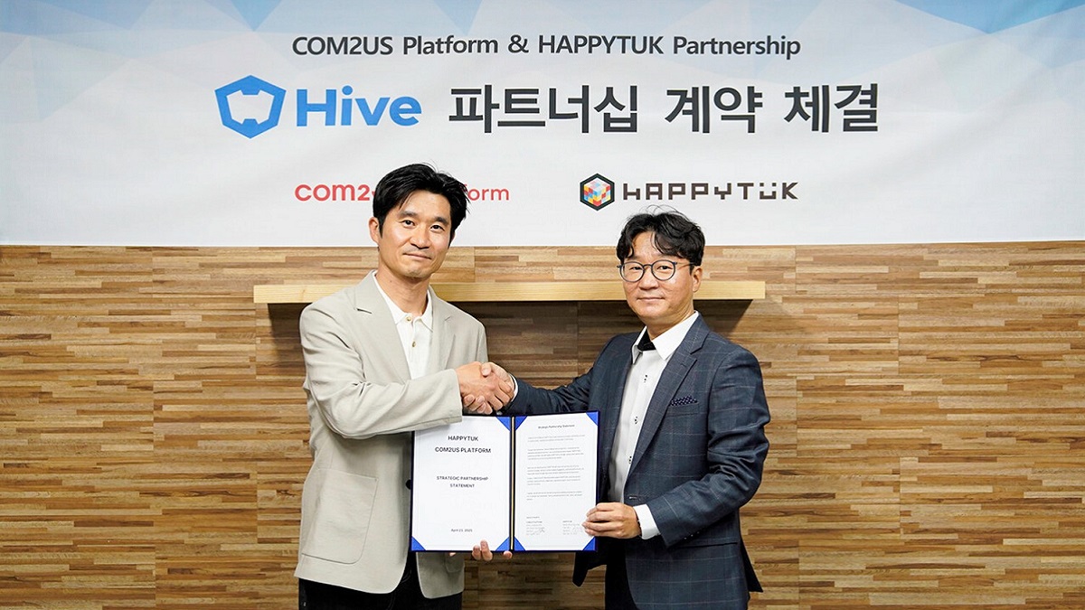 Com2uS Platform 與 樂意傳播 簽訂 HIVE 遊戲後端服務（GBaaS）合作合約