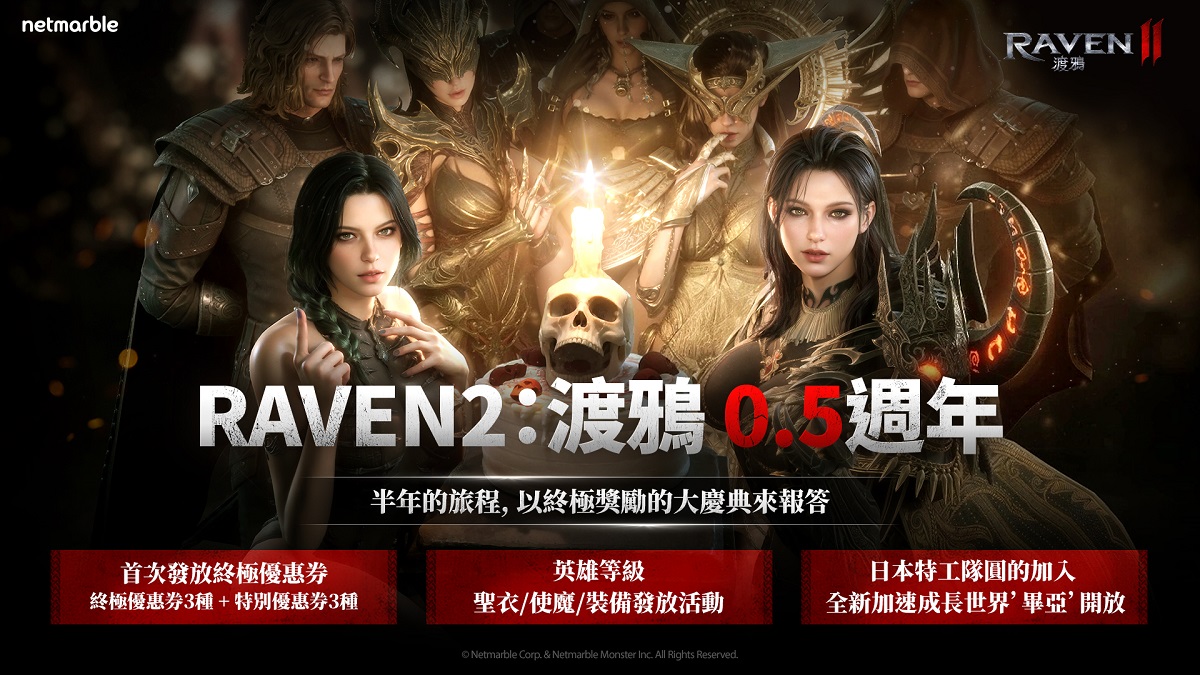 《RAVEN2：渡鴉》歡慶上市0.5週年 推出眾多活動與終極獎勵