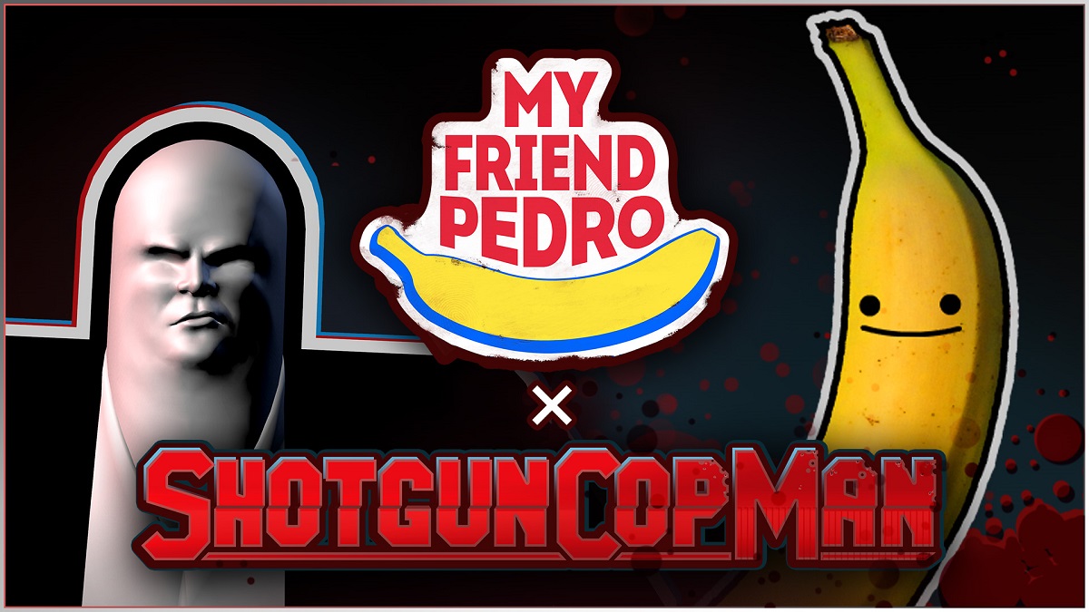 Devolver Digital 平台射擊遊戲《霰彈警長 Shotgun Cop Man》攜手《我的朋友佩德羅 My Friend Pedro》掀翻地獄！限時優惠八折，DLC 免費更新
