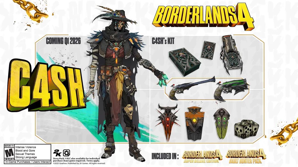 《邊緣禁地4》全新登場寶庫獵人：C4SH！