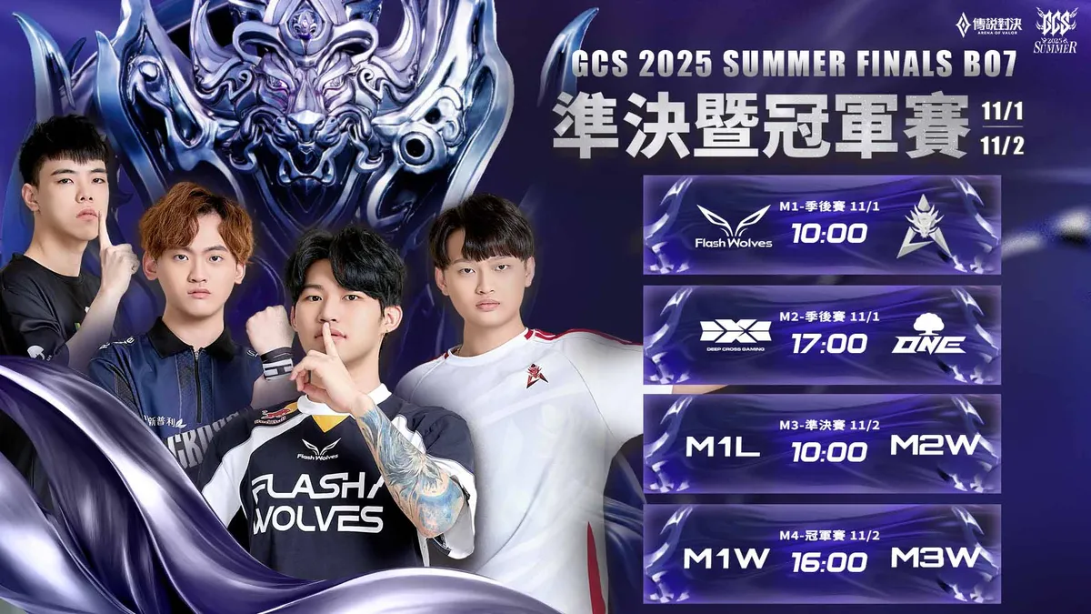 《Garena 傳說對決》GCS 2025 夏季準決暨冠軍賽 11月2日決戰！