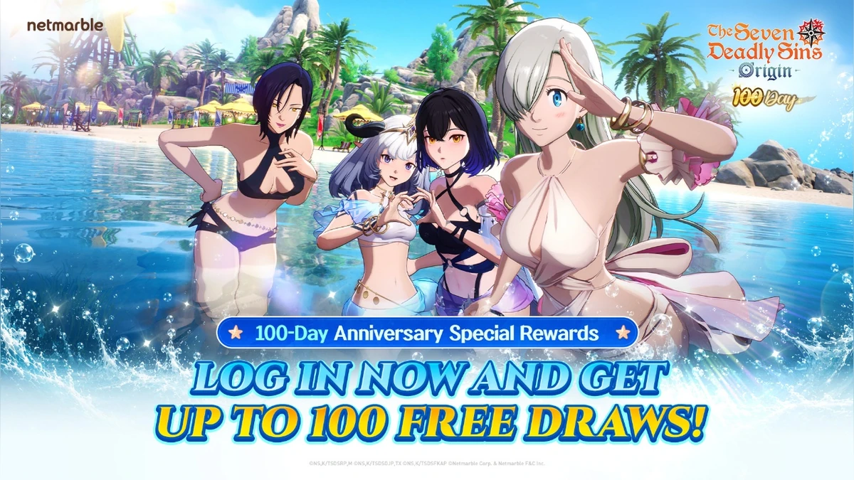 《七大罪：Origin》歡慶100日推出全新英雄「伊麗莎白」與夏日活動！