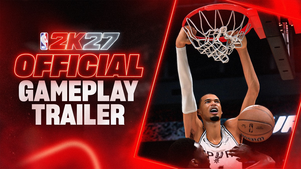 2K發佈《NBA 2K27》實機遊戲宣傳影片展現NBA與WNBA超級巨星風采  搶先預覽玩家社群導向特色，包括全新動態灌籃計量條機制、傳奇洛克公園等精彩內容。  請鎖定8月18日的「季前解析：《NBA 2K27》遊戲揭露」直播。