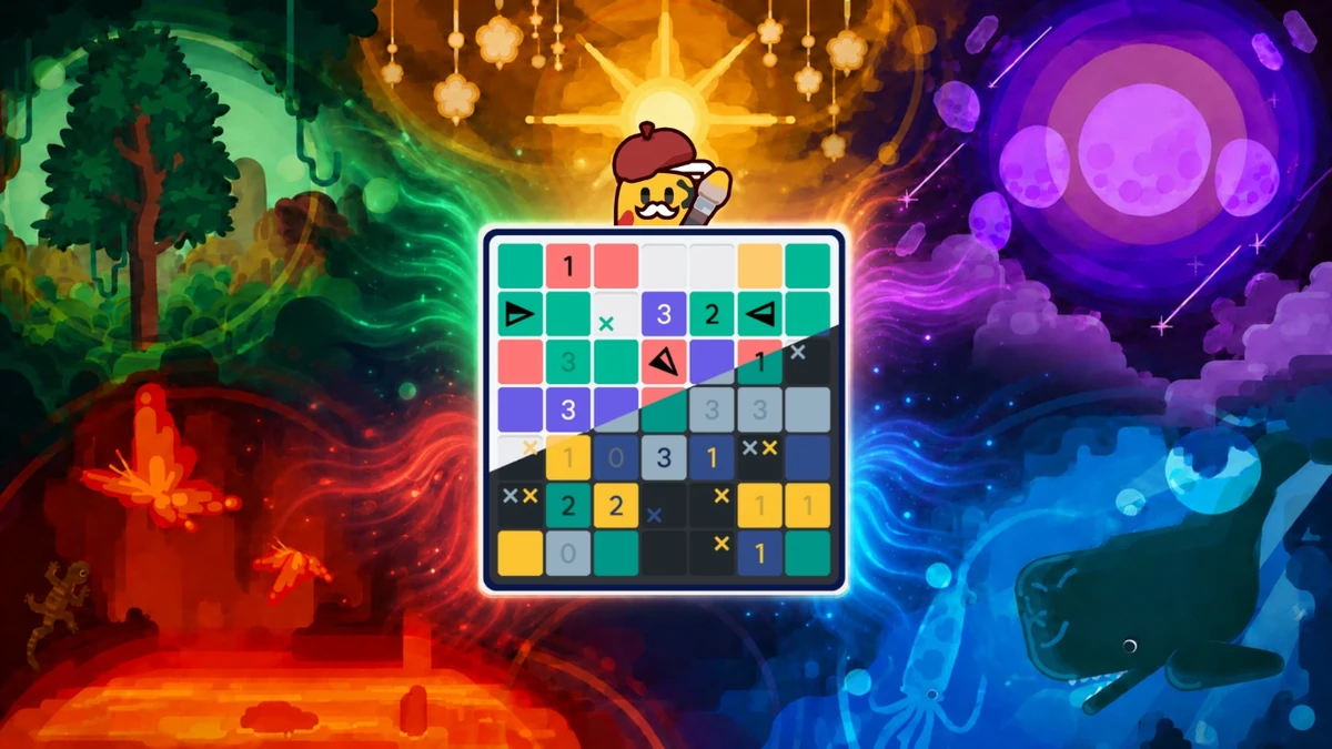 Com2uS 益智神作《彩地雷》推出全新「世界畫家」全球連線活動！