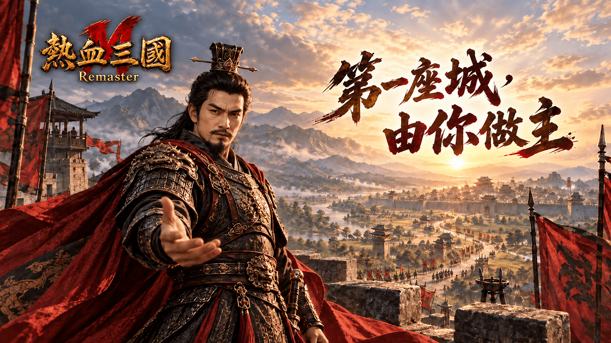 主公，該你下令了！《熱血三國M》預計10月08日雙平台上市，集結盟友揮軍攻城